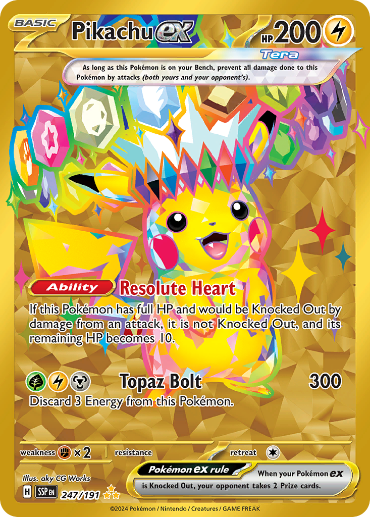 Pikachu EX - Surging Sparks SET-247