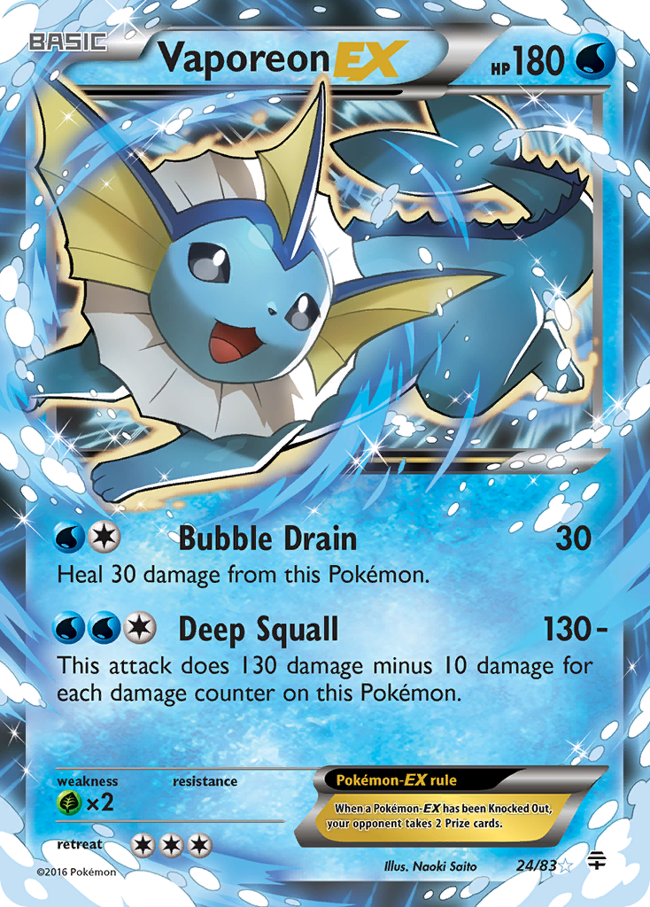 Vaporeon-EX - Generations SET-24