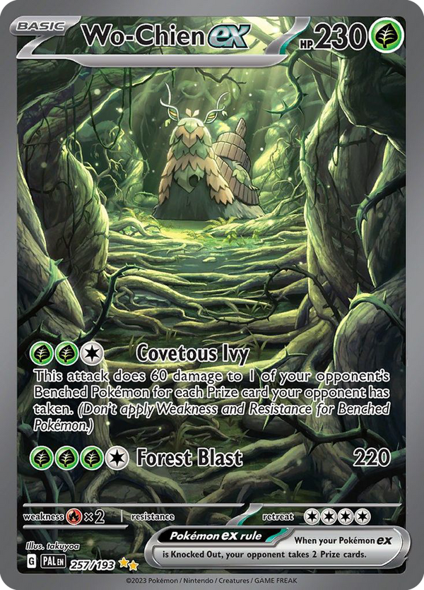 WoChien ex (Paldea Evolved SET) (Pokémon) (Basic, ex) (Grass) (HP: 230) (Special Illustration Rare) (PKM Paldea Evolved SET-176)