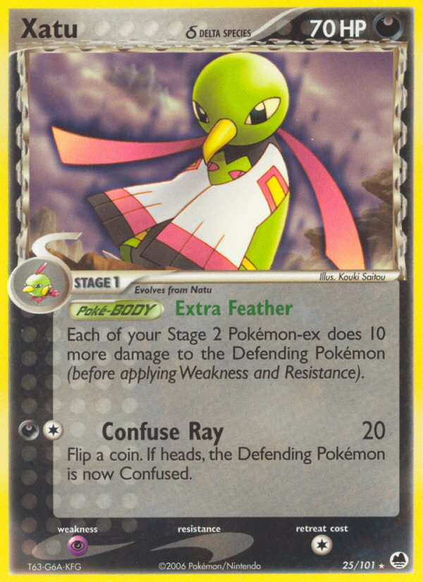 Xatu ? (Dragon Frontiers SET) (Pokémon) (Stage 1) (Darkness) (HP: 70) (Rare) (PKM Dragon Frontiers SET-20)