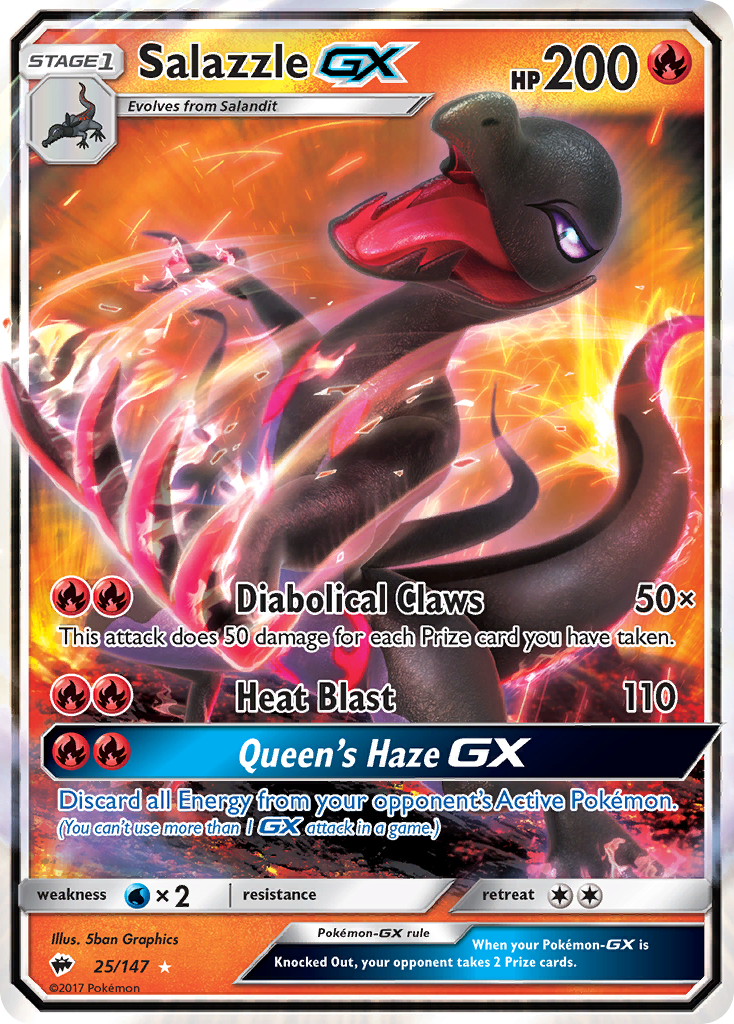 Salazzle-GX - Burning Shadows SET-25
