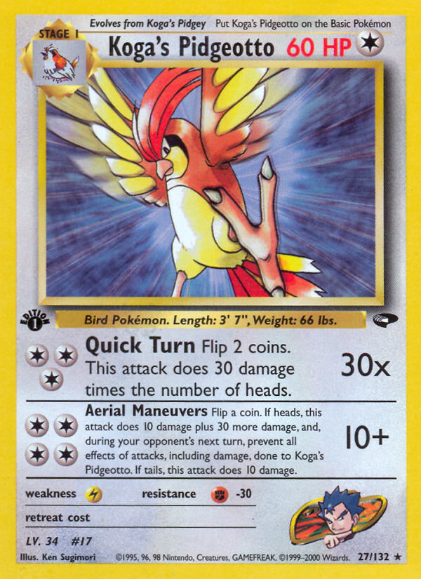 Koga's Pidgeotto - Gym Challenge SET-27