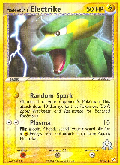 Team Aqua's Electrike - Team Magma vs Team Aqua SET-27