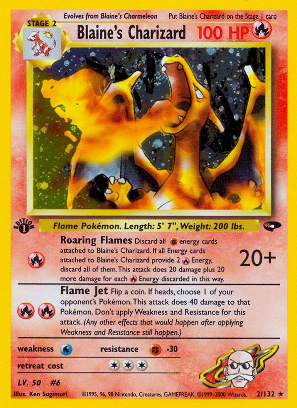 Blaine's Charizard - Gym Challenge SET-2