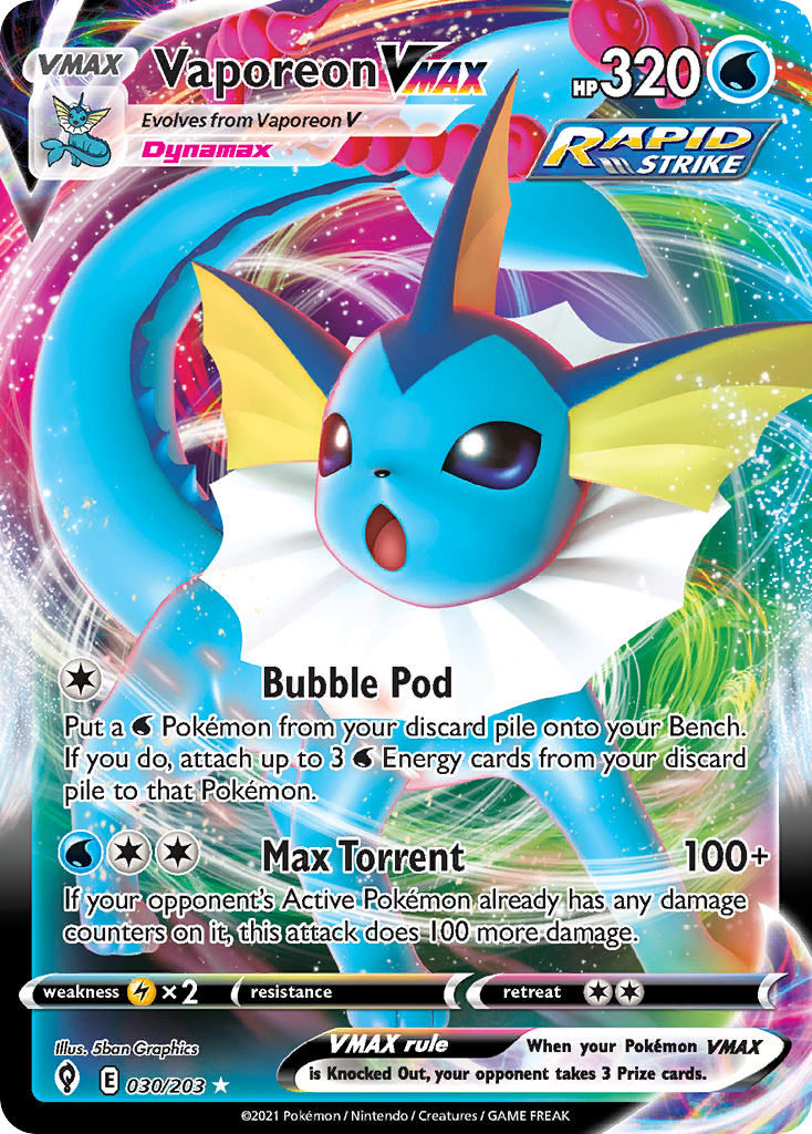 Vaporeon VMAX - Evolving Skies SET-30