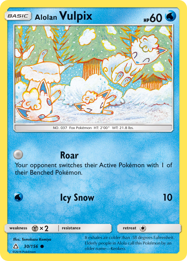 Alolan Vulpix (Ultra Prism SET) (Pokémon) (Basic) (Water) (HP: 60) (Common) (PKM Ultra Prism SET-103)