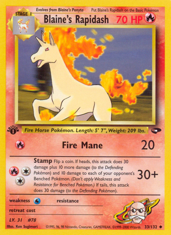 Blaine's Rapidash - Gym Challenge SET-33