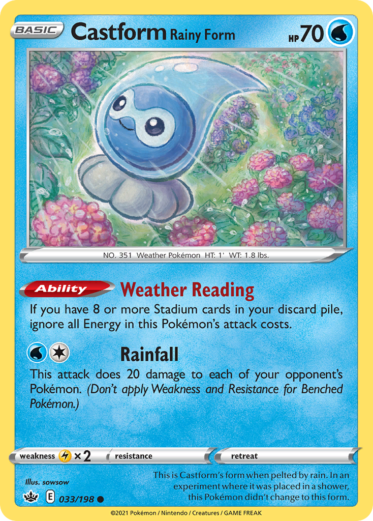 Castform Rainy Form - Chilling Reign SET-33