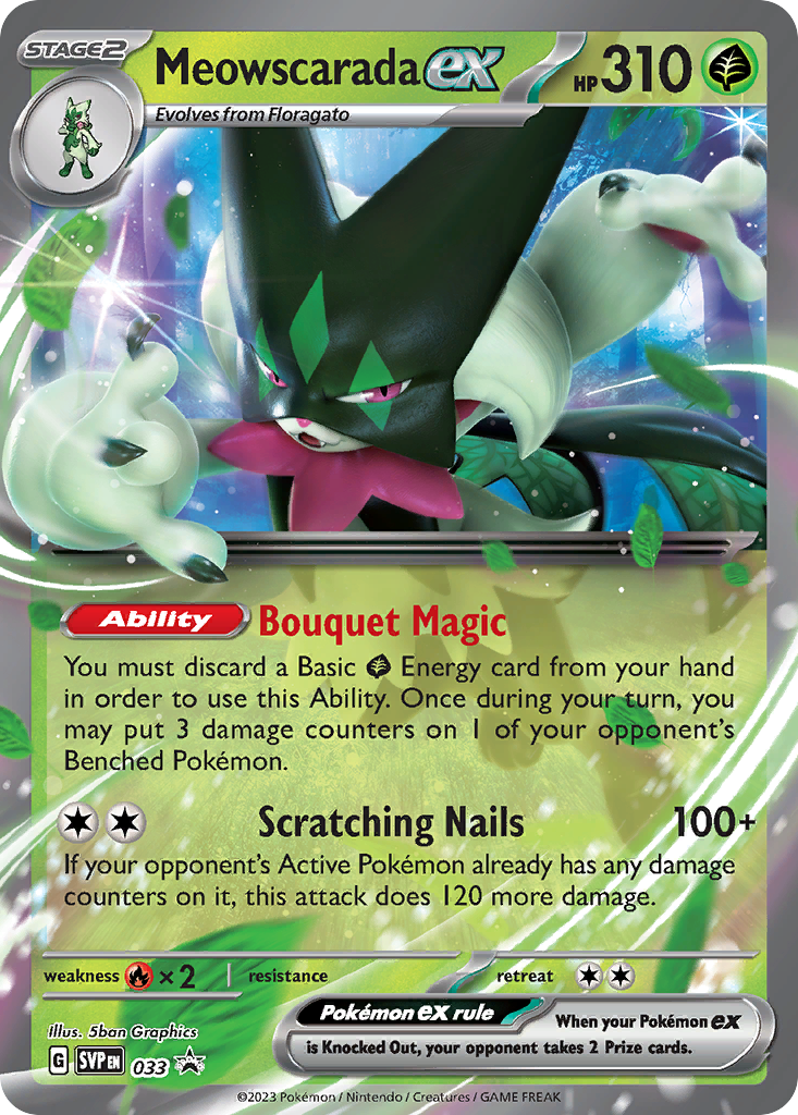 Meowscarada EX - Scarlet & Violet Black Star Promos SET-33