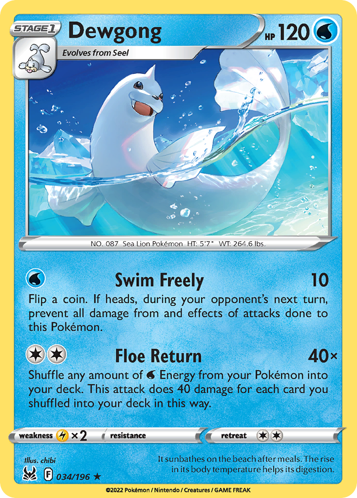Dewgong - Lost Origin SET-34