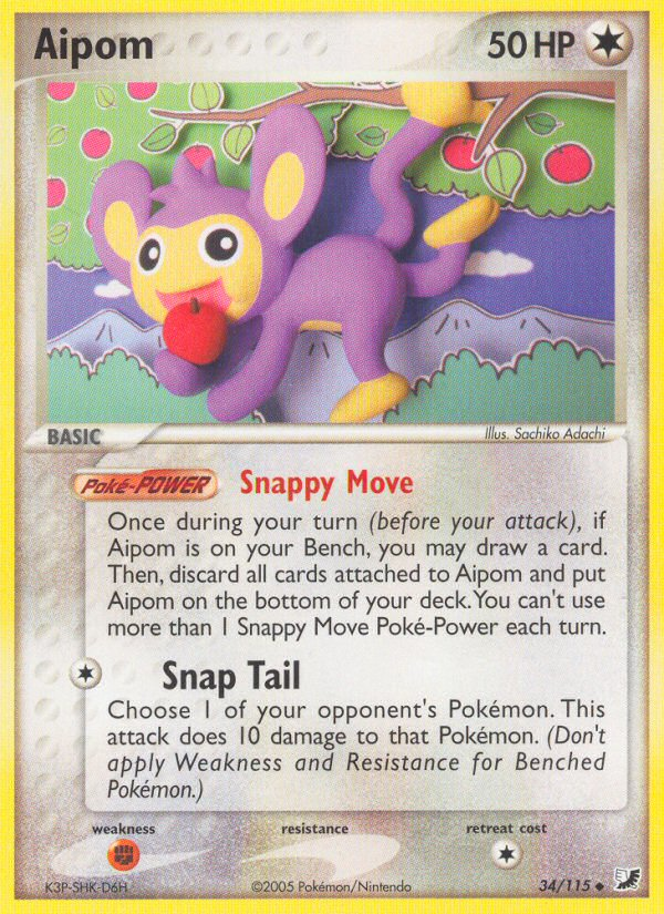 Aipom (Unseen Forces SET) (Pokémon) (Basic) (Colorless) (HP: 50) (Uncommon) (PKM Unseen Forces SET-48)