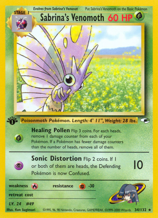 Sabrina's Venomoth - Gym Heroes SET-34