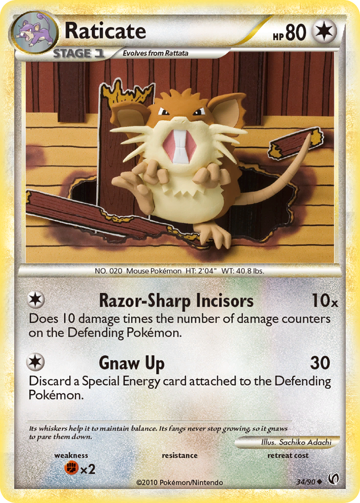 Raticate - HS Undaunted SET-34