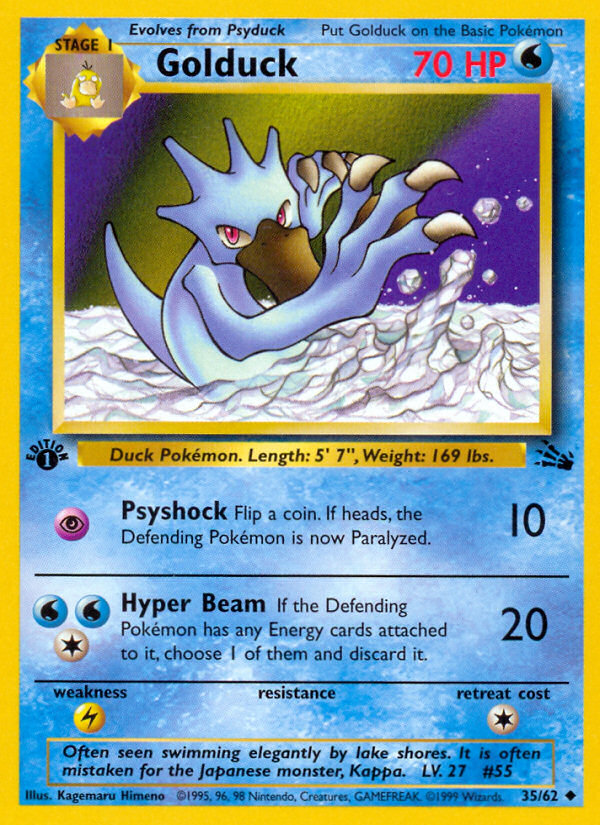 Golduck - Fossil SET-35