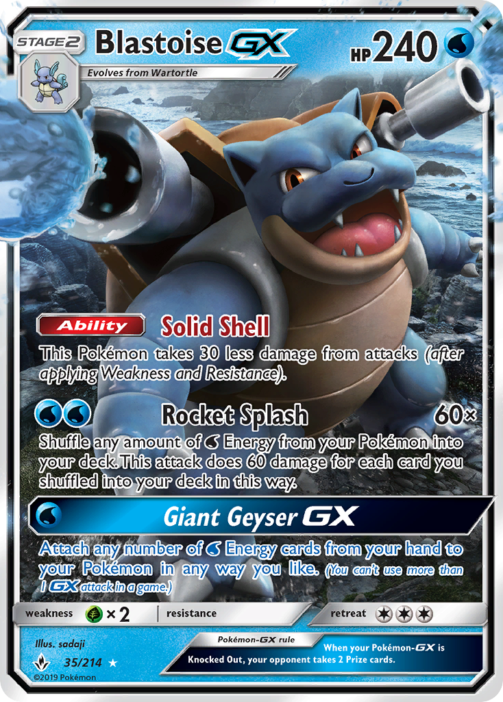 Blastoise-GX - Unbroken Bonds SET-35