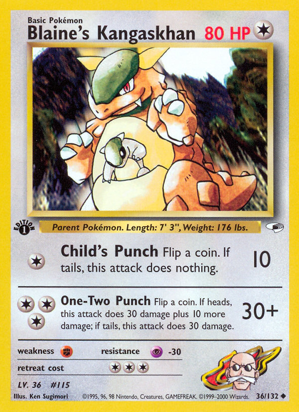 Blaine's Kangaskhan - Gym Heroes SET-36