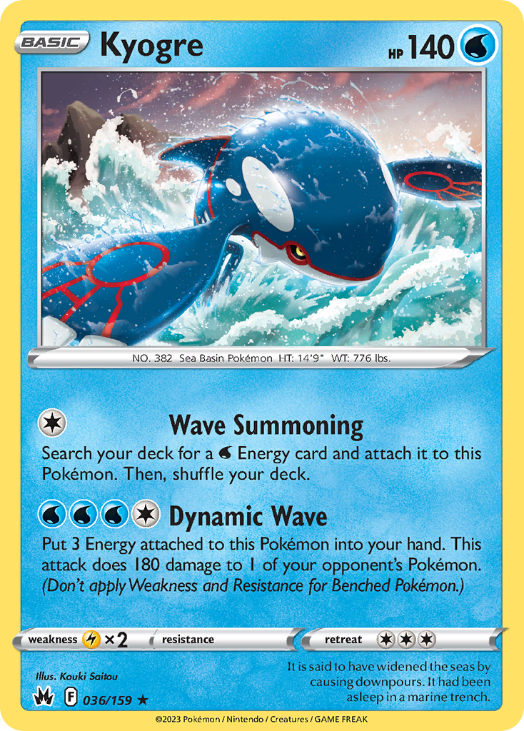 Kyogre - Crown Zenith SET-36