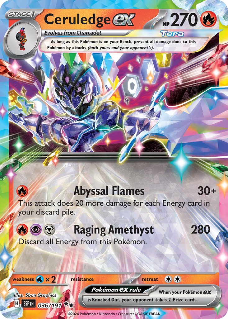 Ceruledge EX - Surging Sparks SET-36