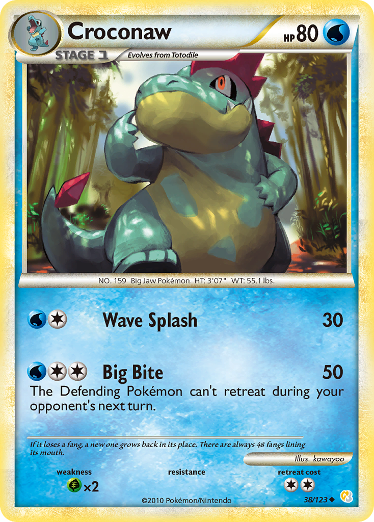 Croconaw - HeartGold & SoulSilver SET-38