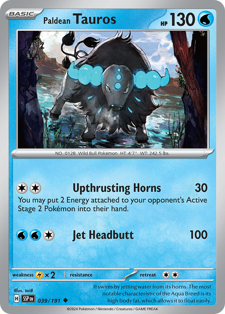 Paldean Tauros - Surging Sparks SET-39
