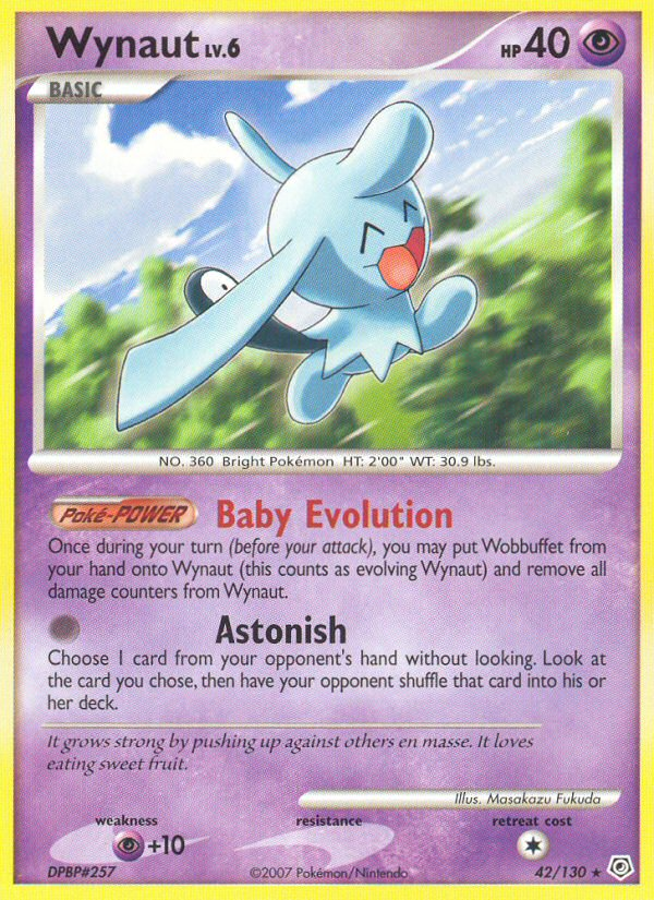 Wynaut (Diamond & Pearl SET) (Pokémon) (Basic) (Psychic) (HP: 40) (Rare) (PKM Diamond & Pearl SET-68)