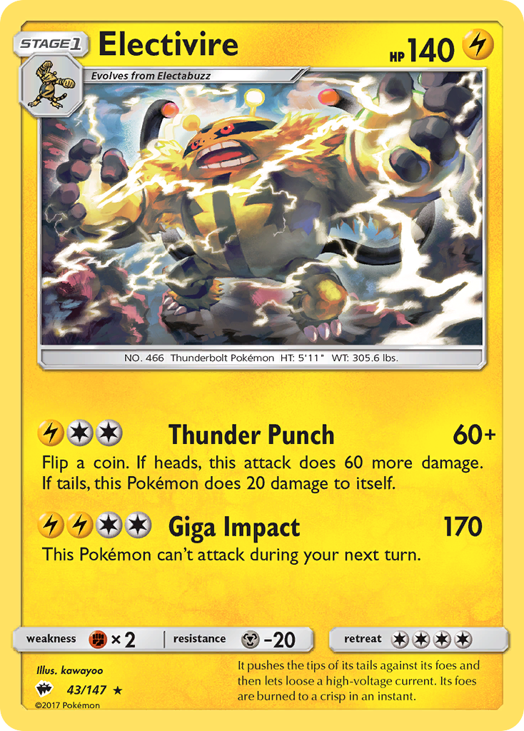 Electivire - Burning Shadows SET-43