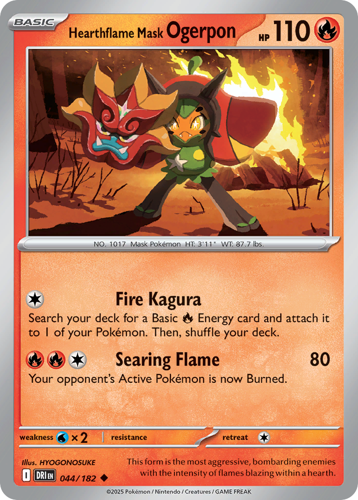 Hearthflame Mask Ogerpon - Destined Rivals SET-44