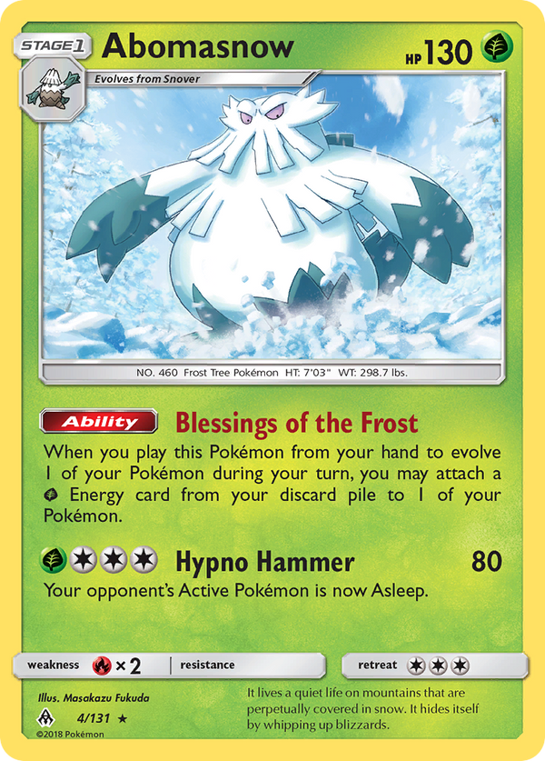 Abomasnow (Forbidden Light SET) (Pokémon) (Stage 1) (Grass) (HP: 130) (Rare) (PKM Forbidden Light SET-85)