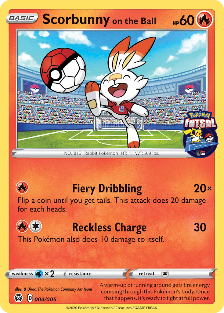 Scorbunny on the Ball - Pokemon Futsal Collection SET-4