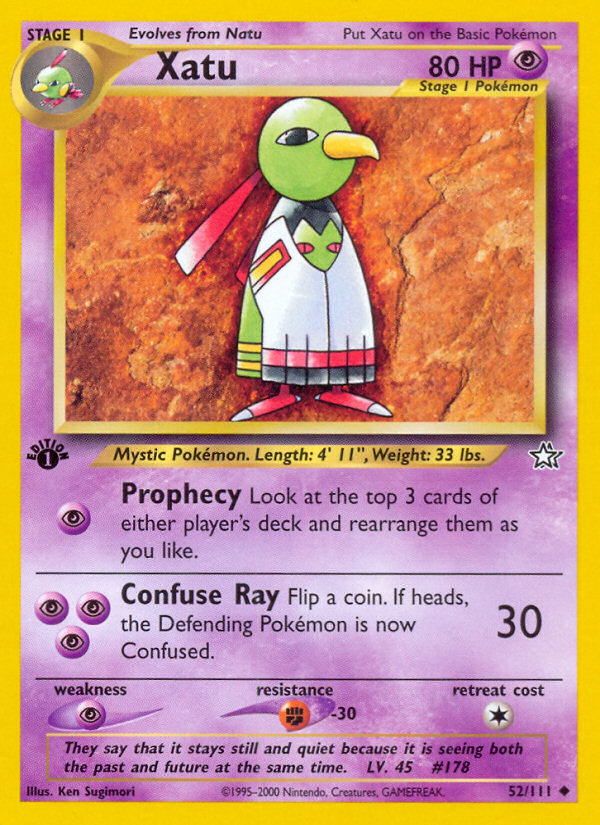 Xatu (Neo Genesis SET) (Pokémon) (Stage 1) (Psychic) (HP: 80) (Uncommon) (PKM Neo Genesis SET-60)