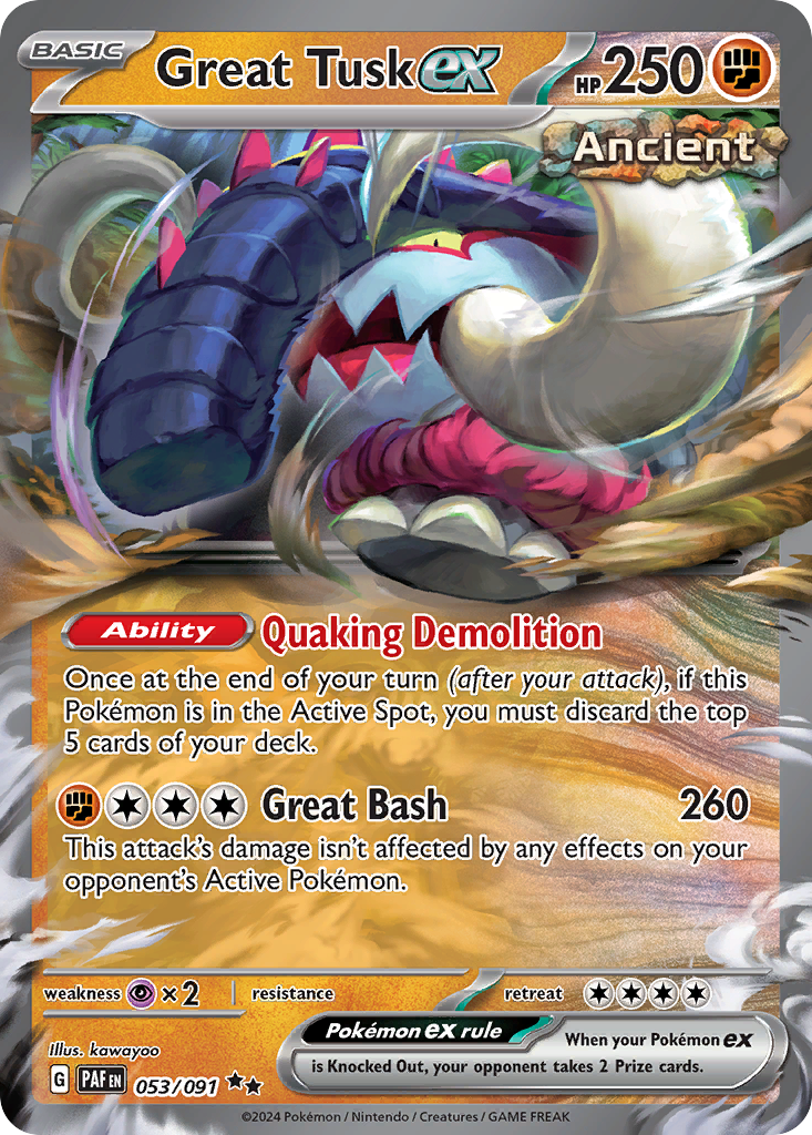 Great Tusk EX - Paldean Fates SET-53