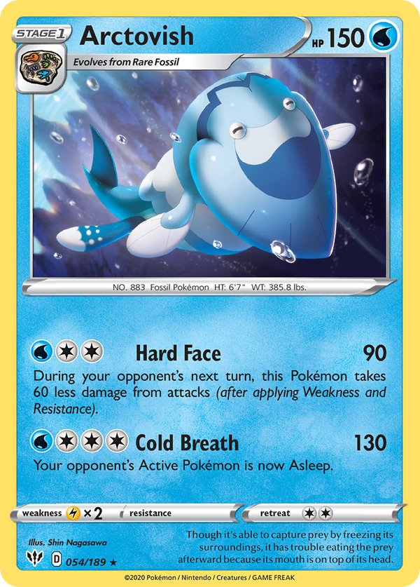 Arctovish (Darkness Ablaze SET) (Pokémon) (Stage 1) (Water) (HP: 150) (Rare) (PKM Darkness Ablaze SET-152)
