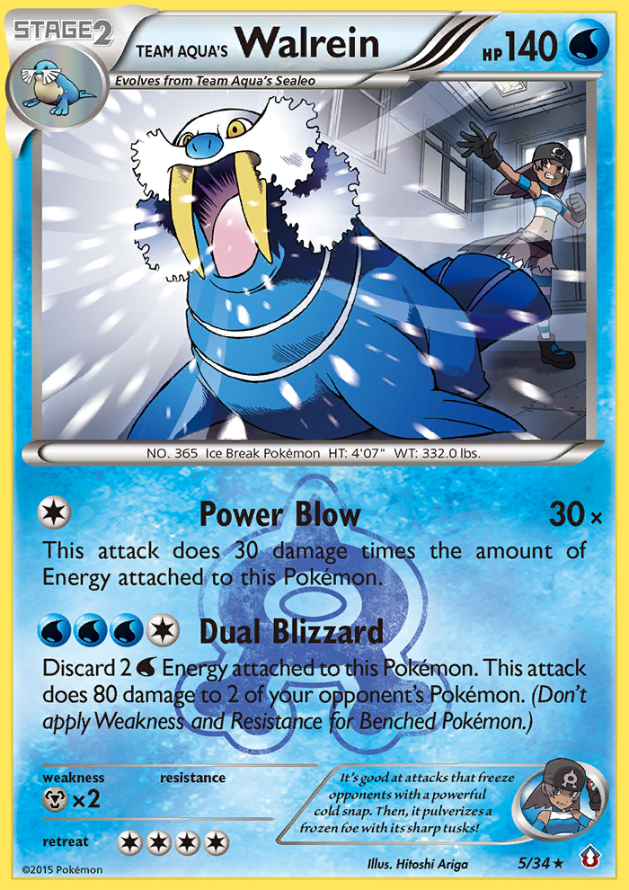 Team Aqua's Walrein - Double Crisis SET-5