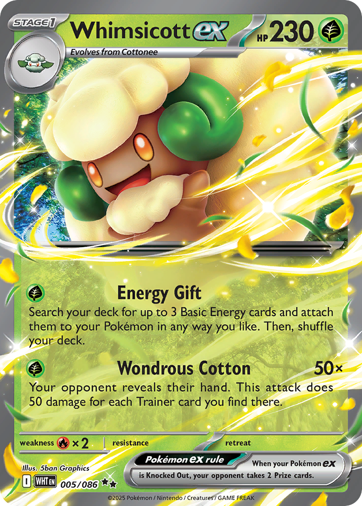 Whimsicott EX - White Flare SET-5