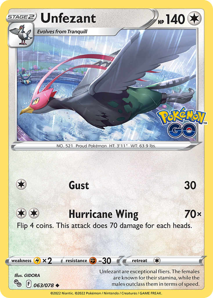 Unfezant - Pokemon GO SET-63