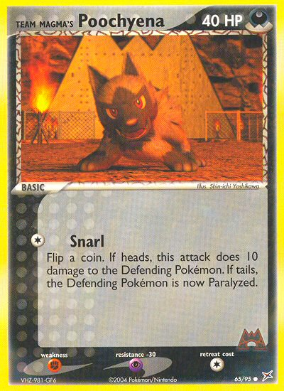 Team Magma's Poochyena - Team Magma vs Team Aqua SET-65