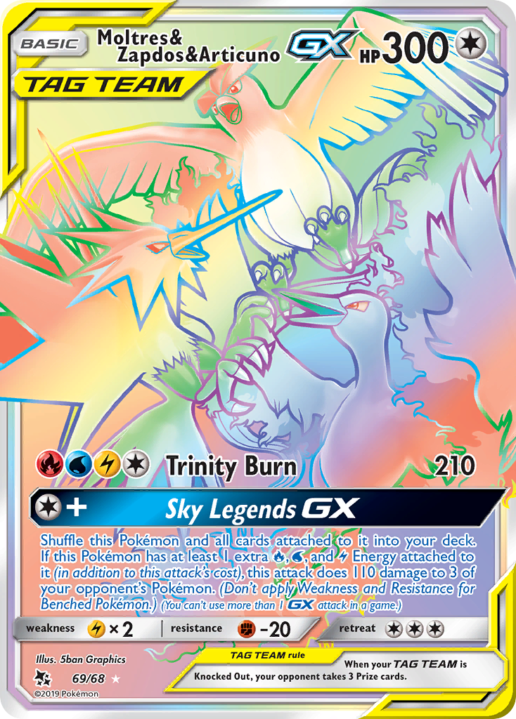 Moltres & Zapdos & Articuno-GX - Hidden Fates SET-69