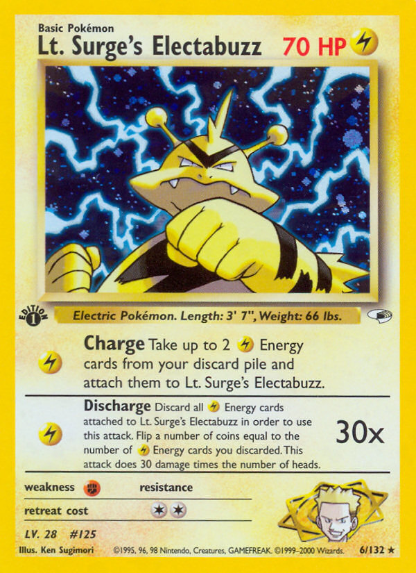 Lt. Surge's Electabuzz - Gym Heroes SET-6