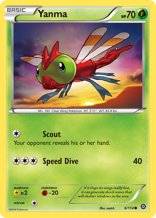 Yanma (Steam Siege SET) (Pokémon) (Basic) (Grass) (HP: 70) (Common) (PKM Steam Siege SET-73)