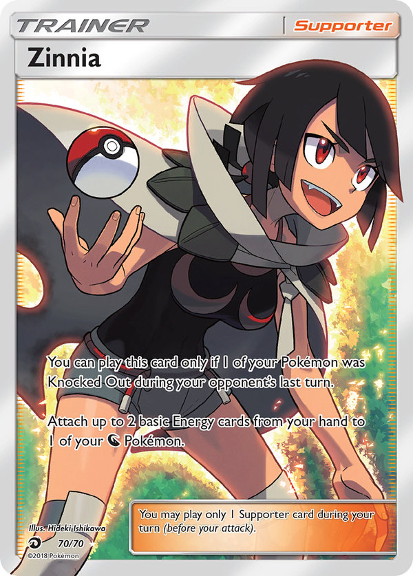 Zinnia (Dragon Majesty SET) (Trainer) (Supporter) (Rare Ultra) (PKM Dragon Majesty SET-70)