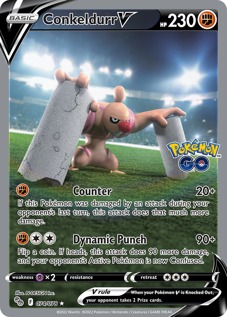 Conkeldurr V - Pokemon GO SET-74
