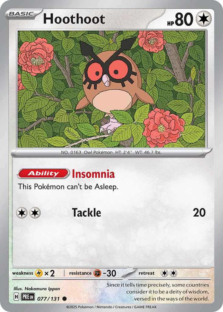 Hoothoot - Prismatic Evolutions SET-77
