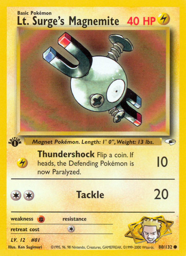 Lt. Surge's Magnemite - Gym Heroes SET-80