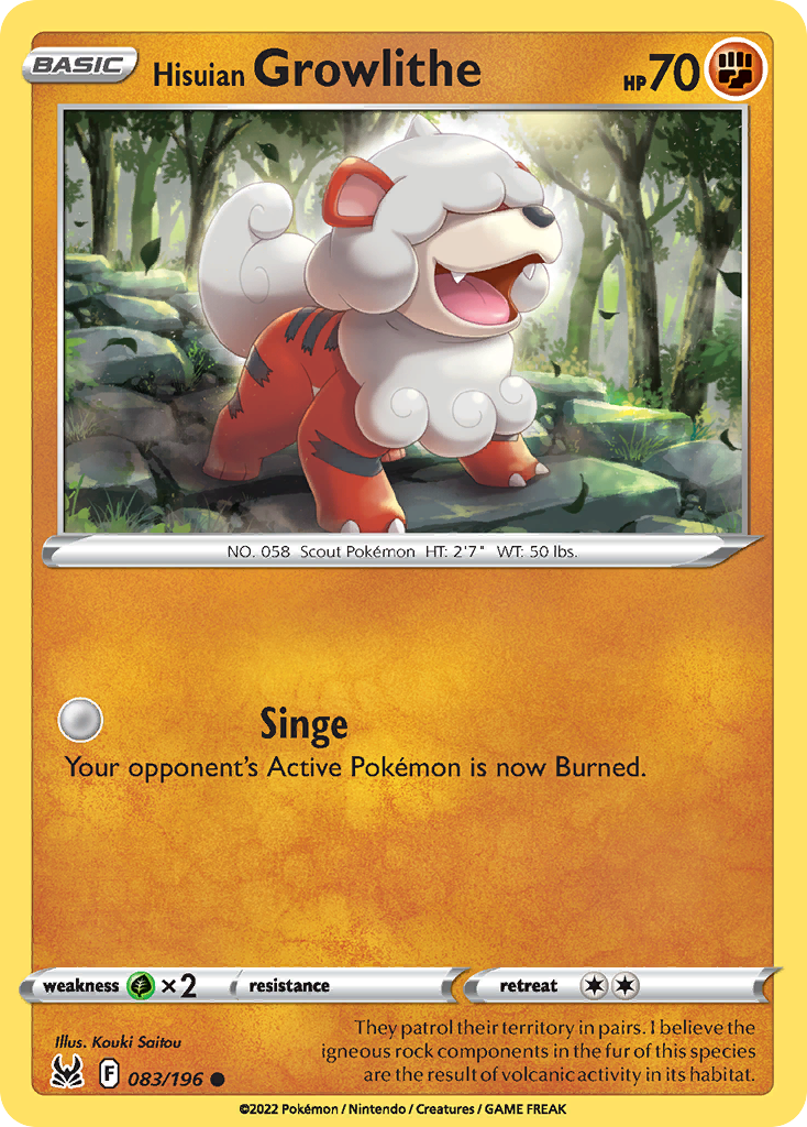Hisuian Growlithe - Lost Origin SET-83