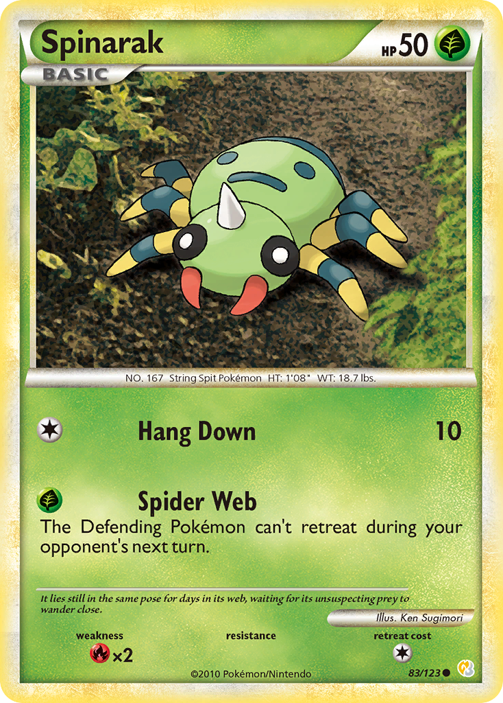 Spinarak - HeartGold & SoulSilver SET-83