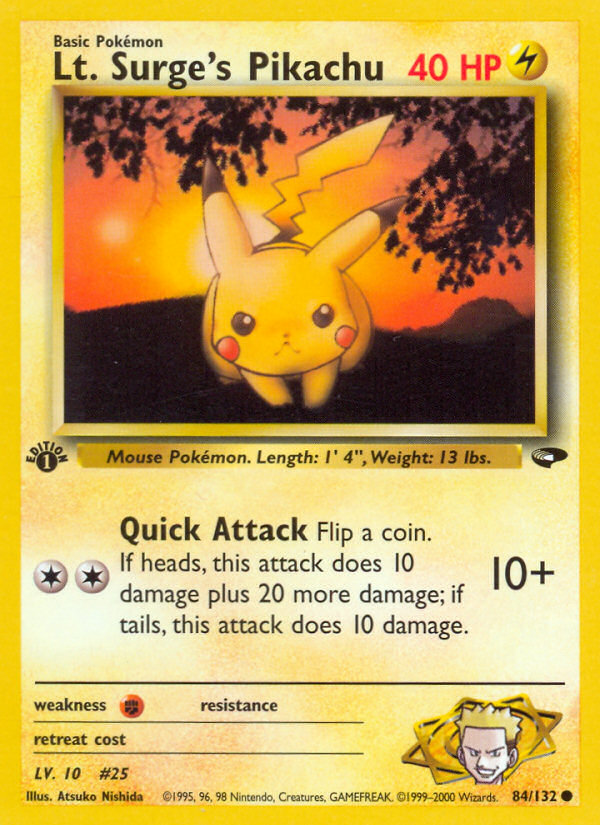 Lt. Surge's Pikachu - Gym Challenge SET-84