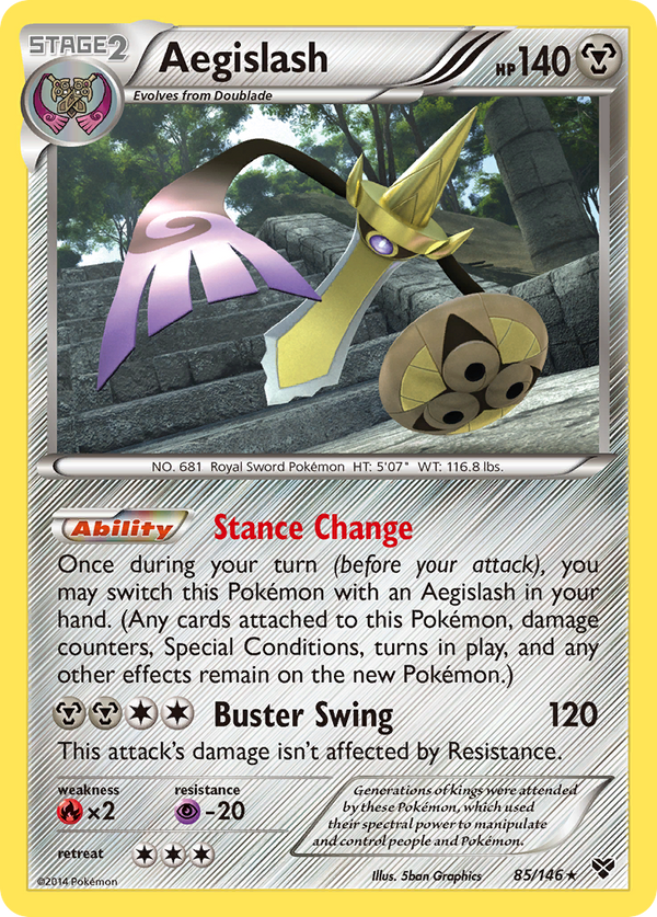 Aegislash (XY SET) (Pokémon) (Stage 2) (Metal) (HP: 140) (Rare) (PKM XY SET-131)