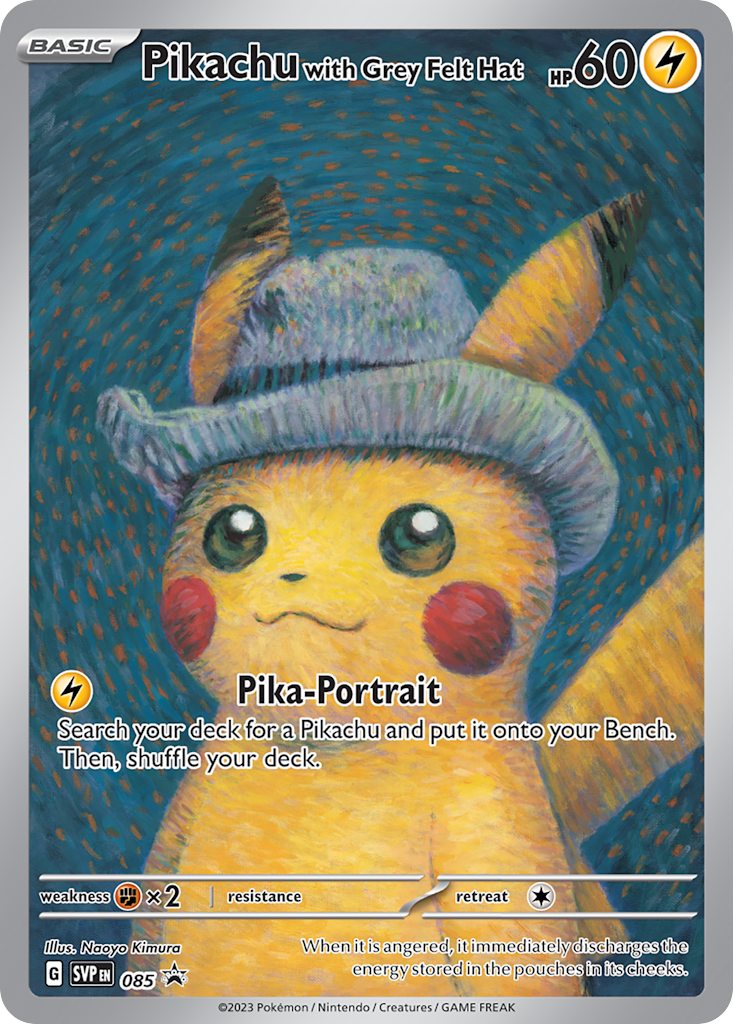 Pikachu with Grey Felt Hat - Scarlet & Violet Black Star Promos SET-85