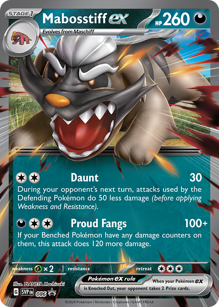 Mabosstiff EX - Scarlet & Violet Black Star Promos SET-86