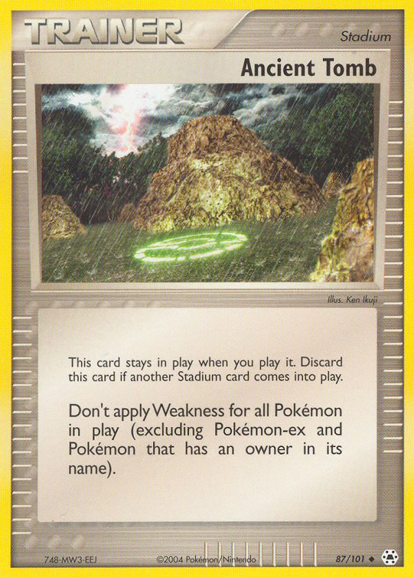 Ancient Tomb (Hidden Legends SET) (Trainer) (Stadium) (Uncommon) (PKM Hidden Legends SET-89)